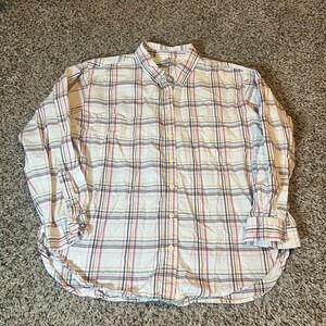 LOFT Petites Plaid Button Down Shirt Womens Long Sleeve Casual Top Size LP